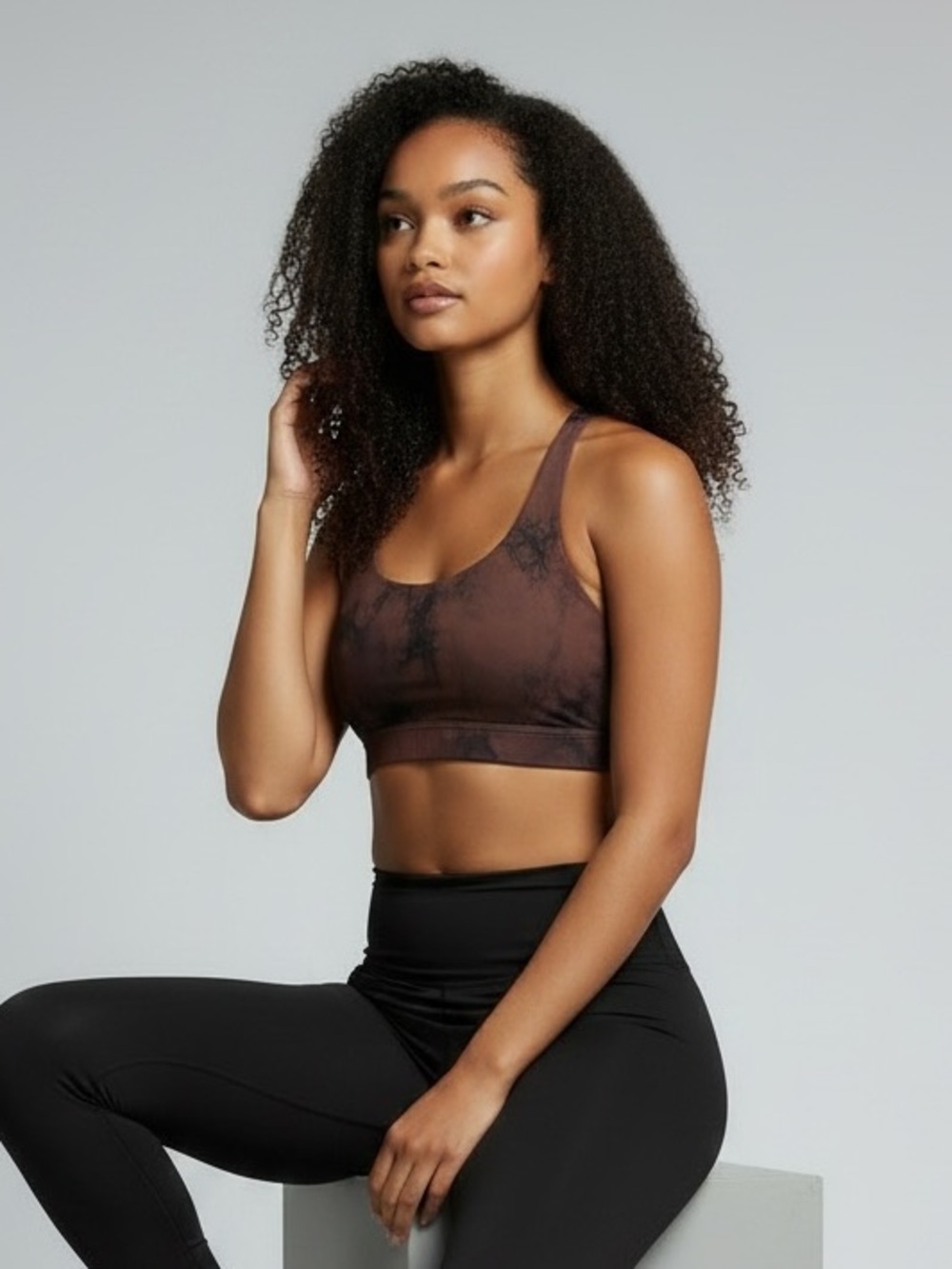 Halara tie dye sports bra with strappy back XS NWT